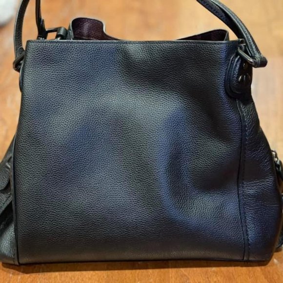 Coach | Edie Shoulder Bag 31 with Prairie Rivets Pebbled Leather Purse Hobo - Picture 3 of 9